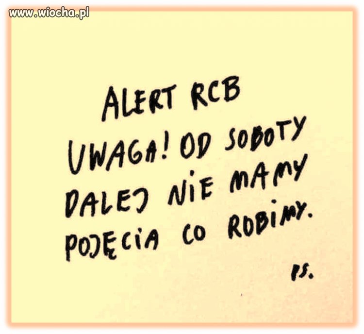 Alert RCB na ten weekend...