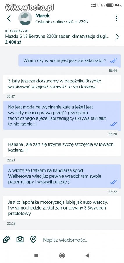 Bez kata lepiej warczy 