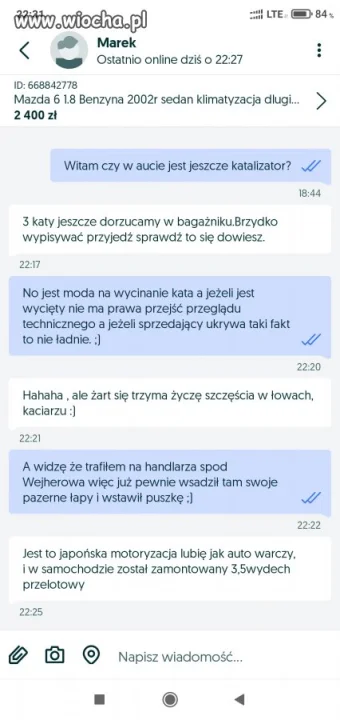 Bez kata lepiej warczy 