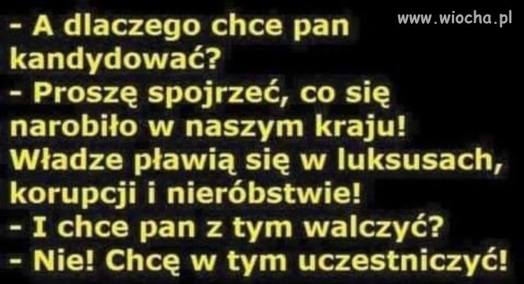I takie jest własnie podejście kandydatów