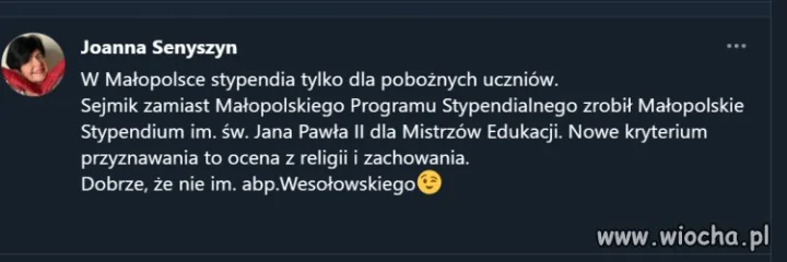 Nowe kryteria dla przyznania stypendium