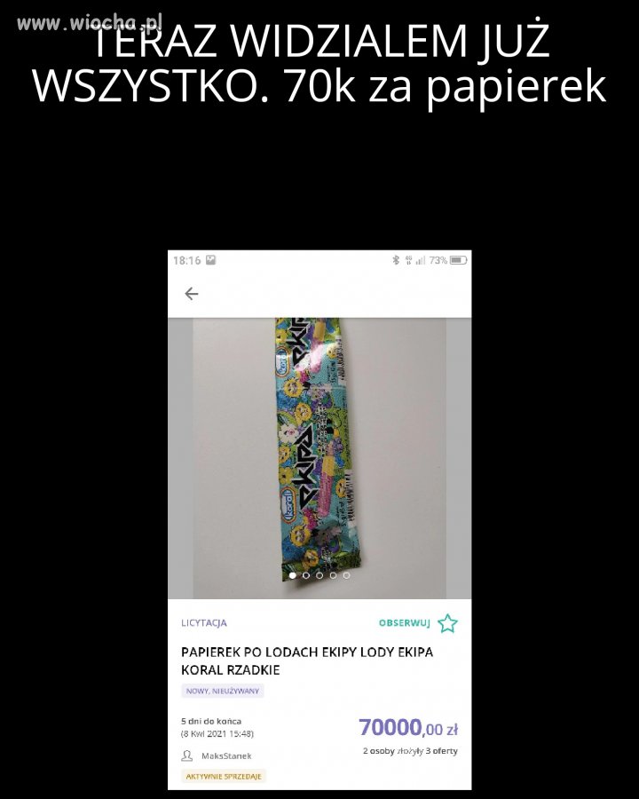 70k za papoerek po lodach