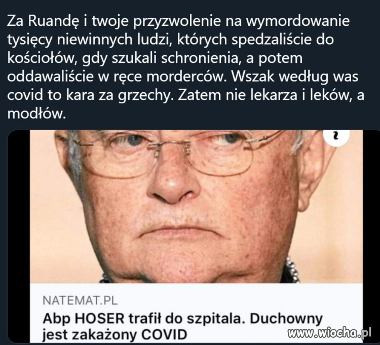 Oby dopadły go duchy pomordowanych w Rwandzie