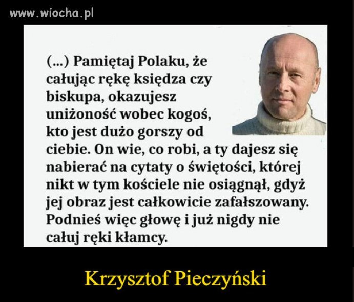 Trafna uwaga dla tych nadal oślepionych...