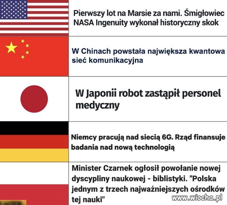 Będziemy pierwszym narodem wysłanym 