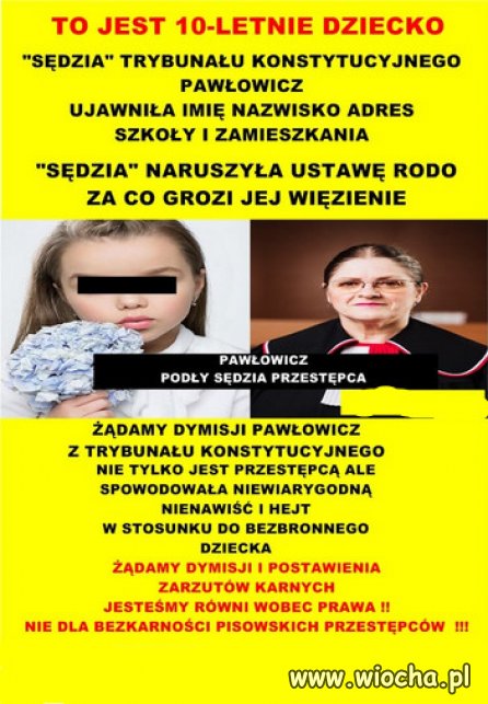 SĘDZIA TRYBUNAŁU KONSTYTUCYJNEGO PAWŁOWICZ