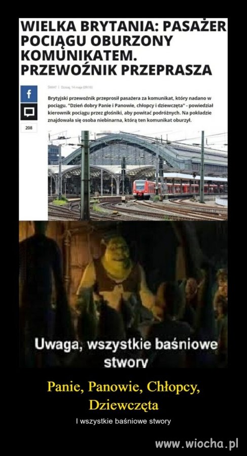 Ja też jestem oburzony, bo nie przywitał łysych 