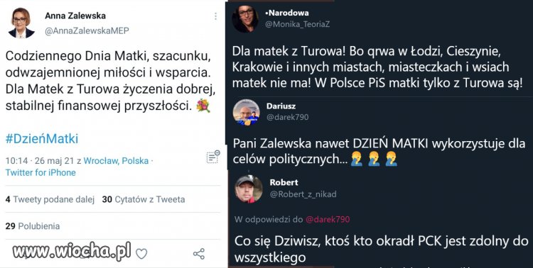 Pani Zalewska nawet DZIEŃ MATKI wykorzystuje dla celów politycznych