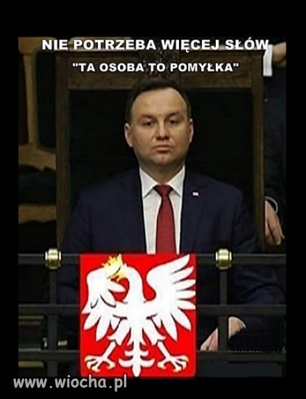 Człowiek ``pomyłka``, wybrany przez Kaczyńskiego.