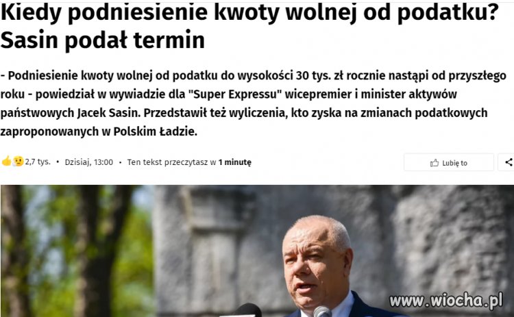 Jeśli to on zapowiada