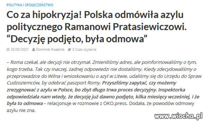 Czy Polska pogwałciła prawo azylowe?