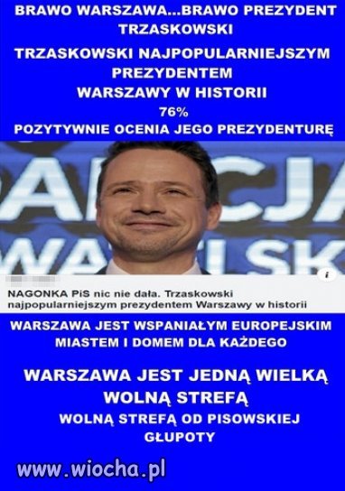 Brawo Warszawa! Brawo Trzaskowski!