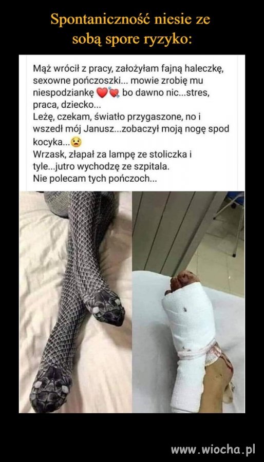 Całe szczęście że tylko jedna noga wystawała z kocyka 