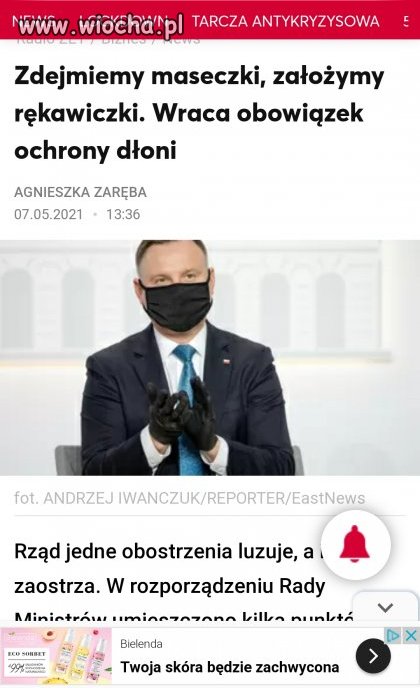 Maseczki zeszły 