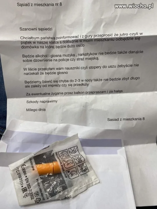 Sąsiad z mieszkania nr 8