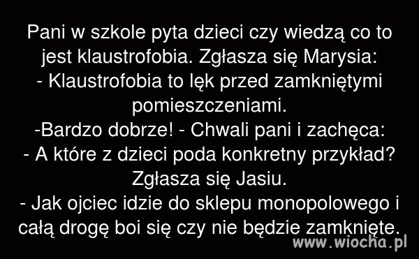 Ja mam klaustrofobię 