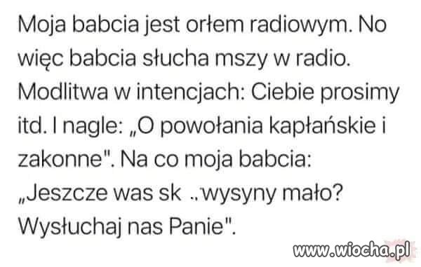 Pozdrawiam babcię