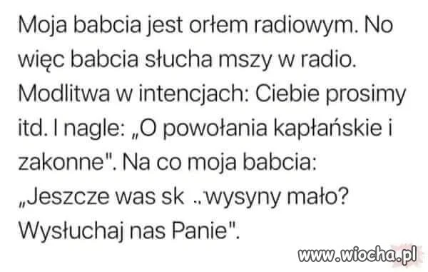 Pozdrawiam babcię