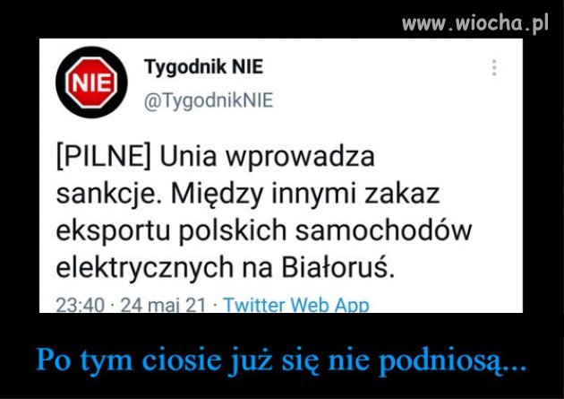 To bedzie prawdziwy cios dla Lukaszenki...