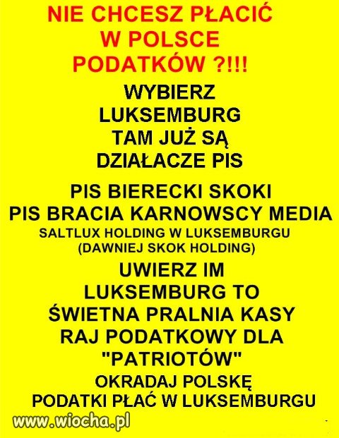 Niskie podatki...w Luksenburgu, ale nie dla wszystkich!