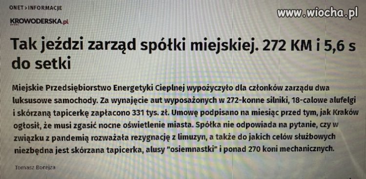 Brawo Kraków! Bogate miasto!