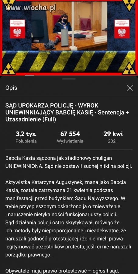 Babcia Kasia niewinna. Wiocha dla Pislicji.