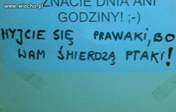 Myjcie się prawaki 