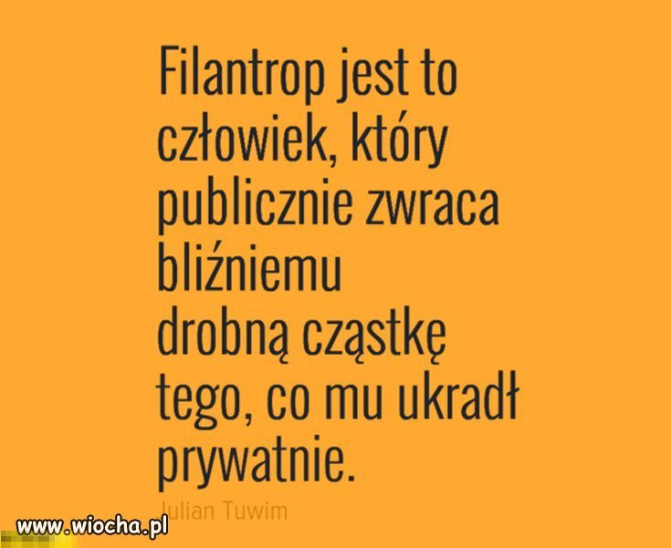 To w pisie są sami filantropi