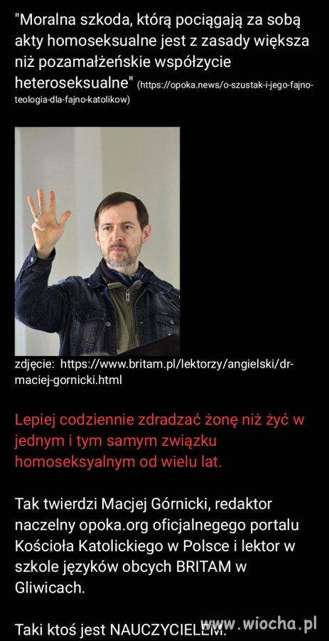 Takie amoralne dzbany uczą polską młodzież.
