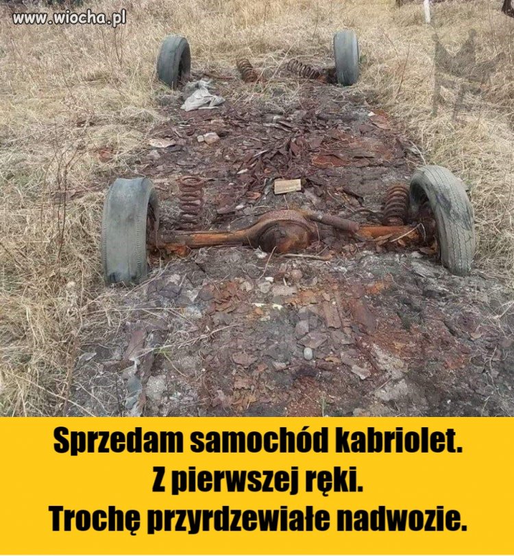 Sprzedam samochód. Kabriolet. Z pierwszej ręki.
