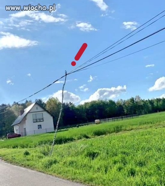 Awaria linii przesyłowych energii