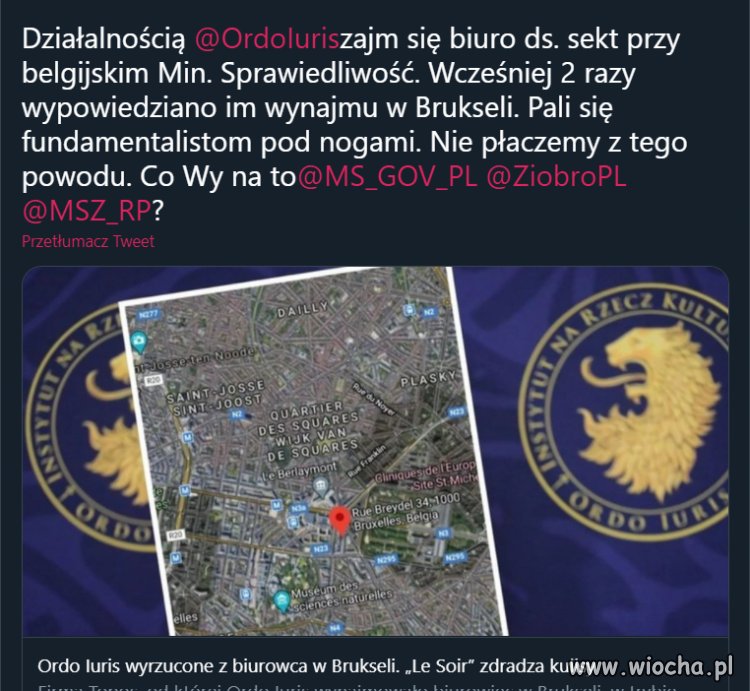 Fundamentaliści wyrzuceni z biurowca w Brukseli 