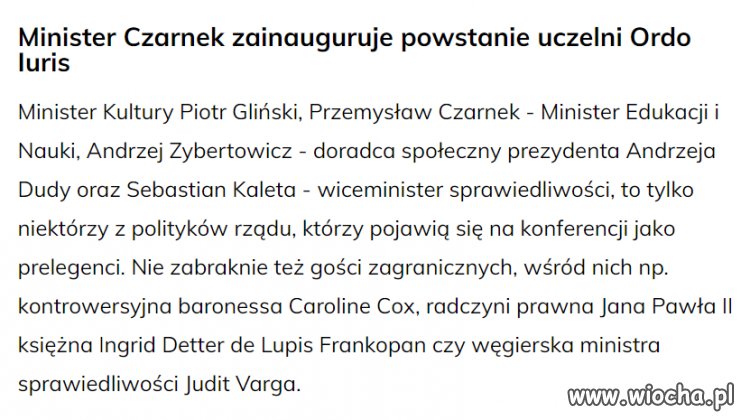 Rusza uniwersytet Ordo Iuris