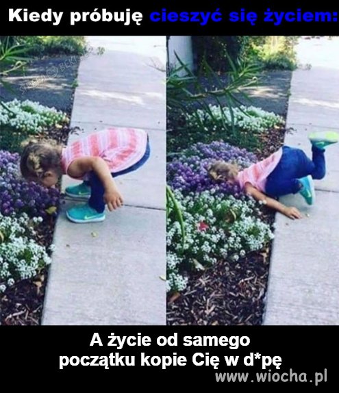 ... a ktoś cię kopie ...