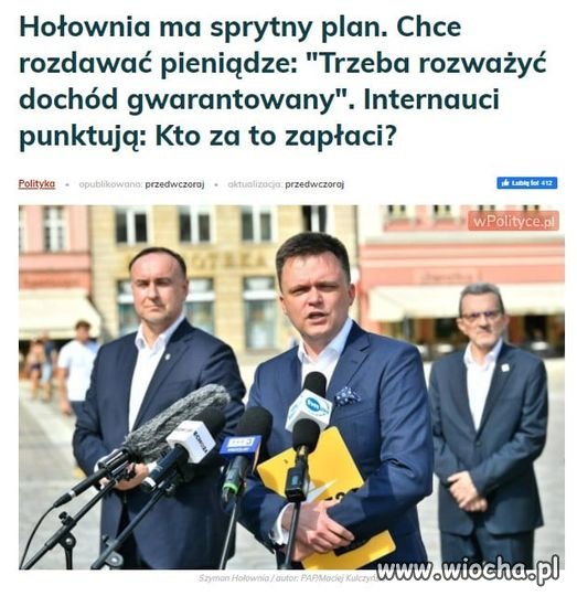Kolejny chce rozdawać nie swoją kase