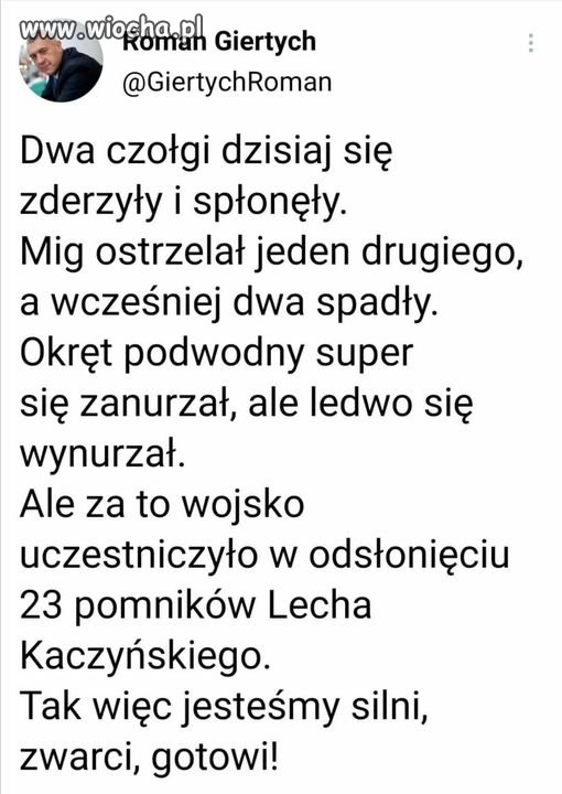 Czyli wszystko w normie