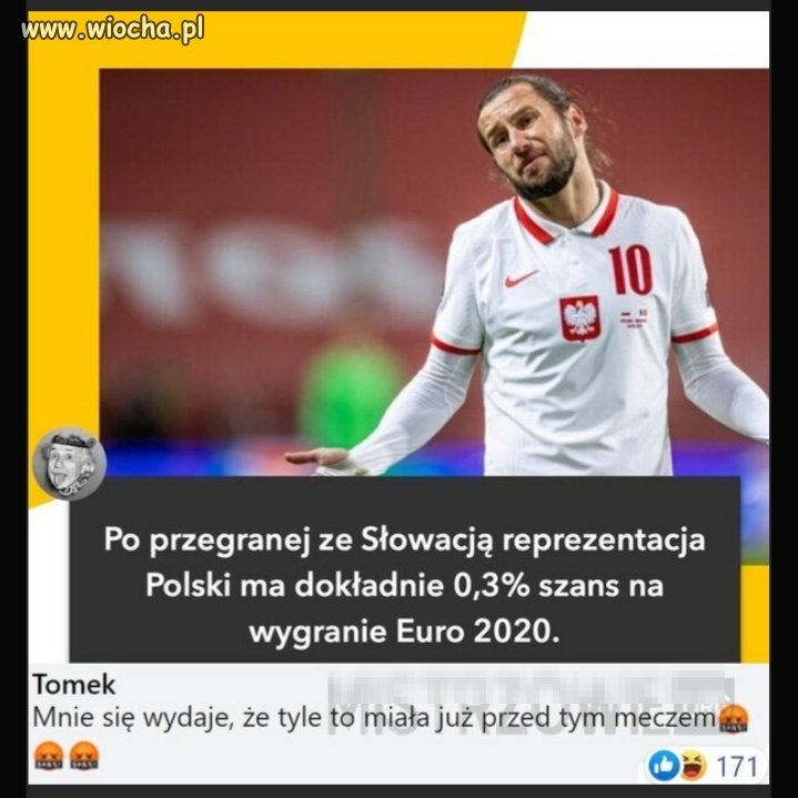 Ciekawe jak dzisiaj po meczu z Hiszpanią nasze szanse wzrosną? :)