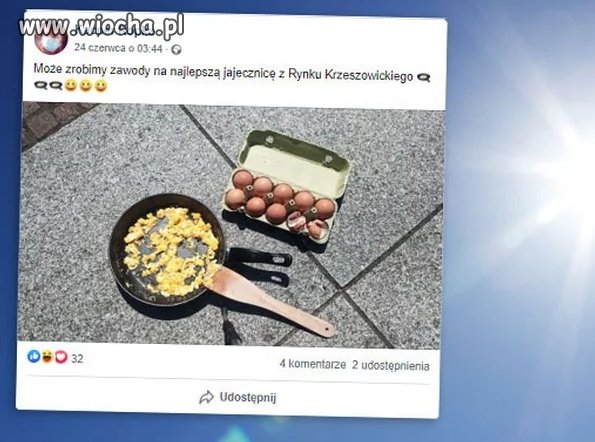 Wbił jajka i po 80 minutach na płycie rynku...