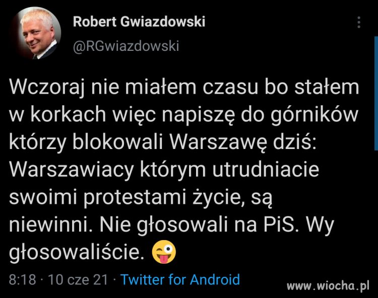 Sami sobie wybraliście 
