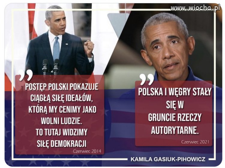 Barack Obama o Polsce w 2014 i obecnie. 