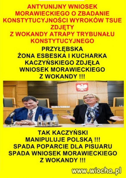 Spada poparcie dla PiSu...