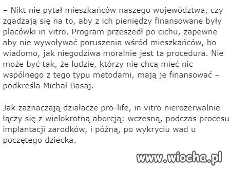 Argumenty proliferów przeciwko finansowaniu invitr