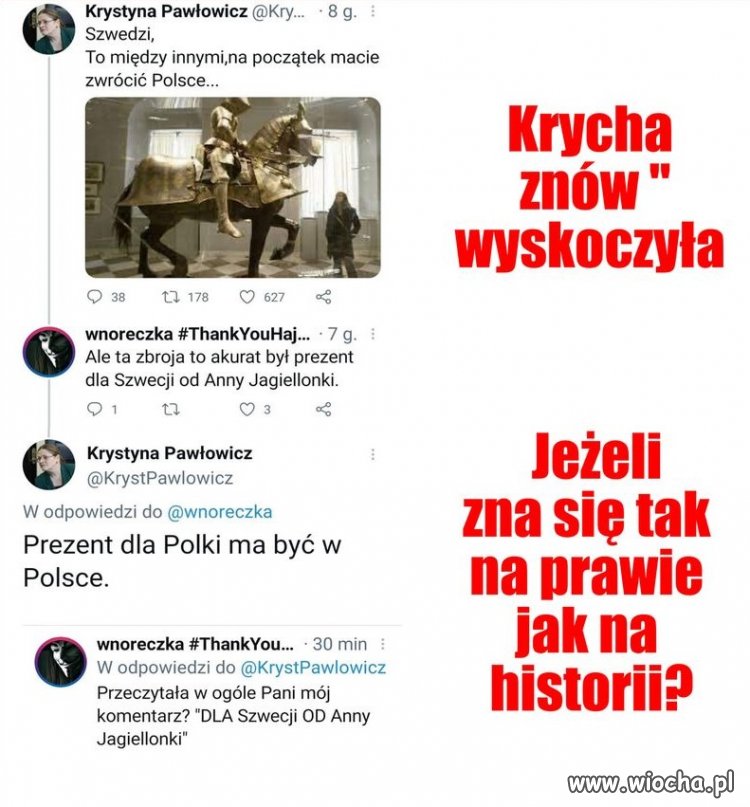 Znowu wyskoczyła.