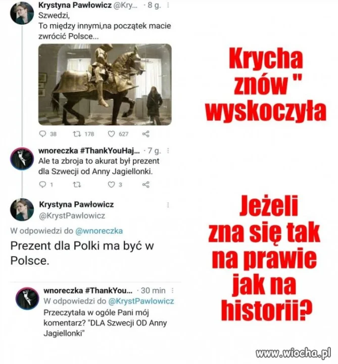 Znowu wyskoczyła.