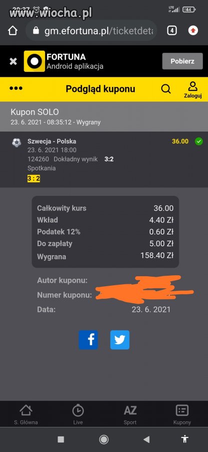 Patriota 150zl do przodu 