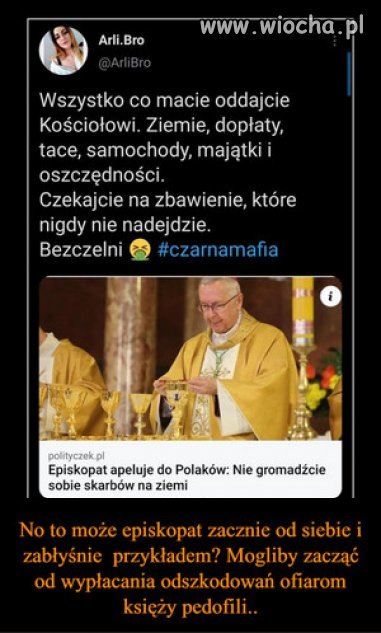 Sekta kosciola powinna swiecic przykladem...