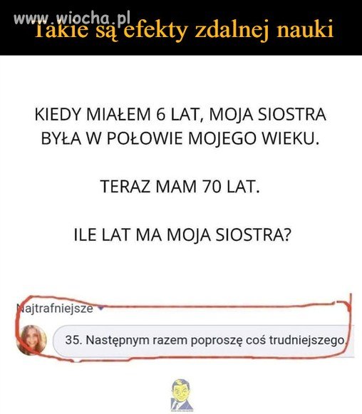 Wyliczyła bez problemu, połowa to połowa