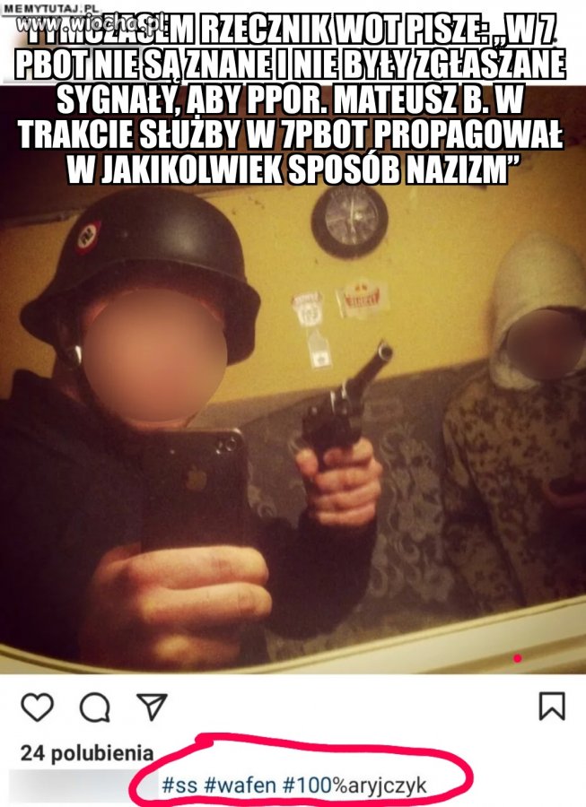 Gustowne selfie pana porucznika z Gdańskiego WOT