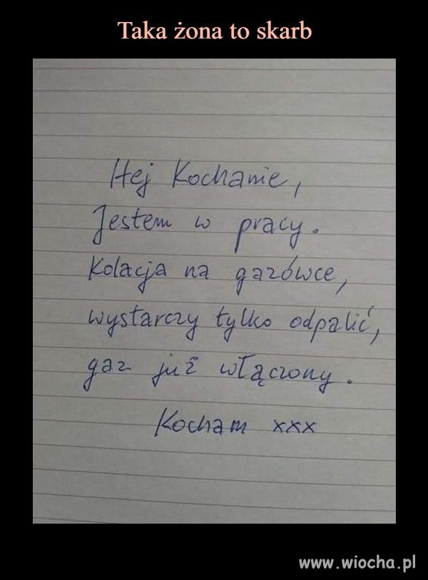 Troskliwa żona pomyśli o wszystkim 