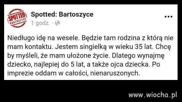 Ktoś chętny ? Oferta nie tylko dla samotnych tatusiów 